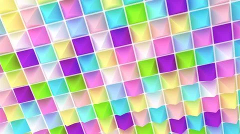Holographic pyramids background. 3d multicolor spikes abstract. Stock-Illustration