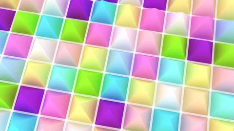 Holographic pyramids background. 3d multicolor spikes abstract. Stock-Illustration