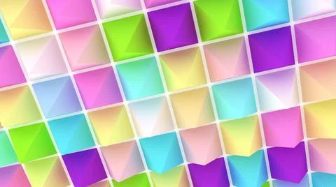 Holographic pyramids background. 3d multicolor spikes abstract. Stock-Illustration