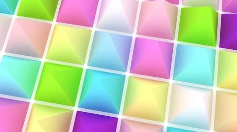 Holographic pyramids background. 3d multicolor spikes abstract. Stock-Illustration