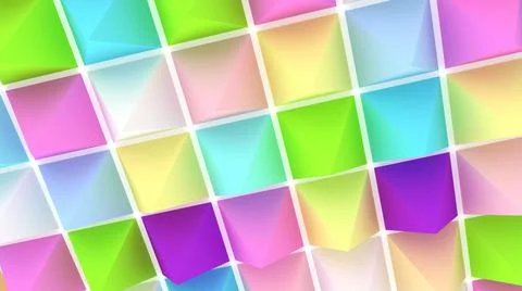 Holographic pyramids background. 3d multicolor spikes abstract. Stock-Illustration