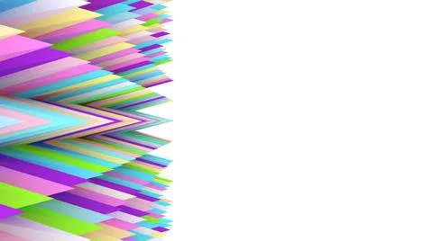 Holographic pyramids background. 3d multicolor spikes abstract. Ilustración de archivo