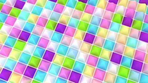 Holographic pyramids background. 3d multicolor spikes abstract. Stock-Illustration
