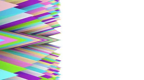 Holographic pyramids background. 3d multicolor spikes abstract. Stock-Illustration