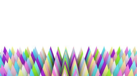 Holographic pyramids background. 3d multicolor spikes abstract. Stock-Illustration