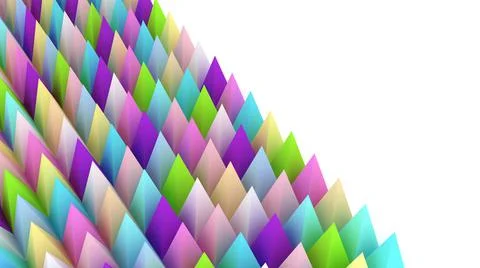 Holographic pyramids background. 3d multicolor spikes abstract. Stock-Illustration