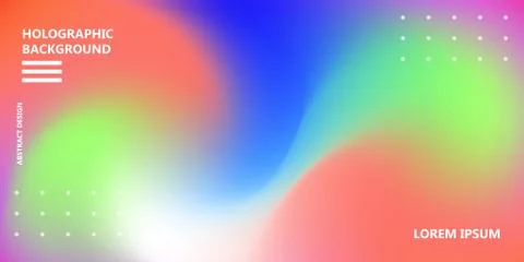 Holographic rainbow background vector iridescent texture. Abstract gradient c Ilustración de archivo
