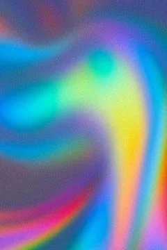 Holographic rainbow gradient background texture with grain noise effect Stock Illustration