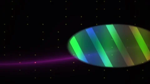 Holographic rainbow light effect in space. Stock Footage 337478208