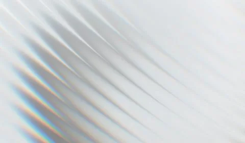 Holographic rainbow light reflections on white background Ilustração Stock