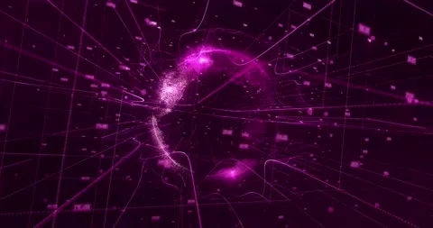 Holographic Rotating Earth Animation. Digital Data Information Process. Stock Footage 196911084