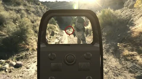 Holographic Sight Battle Video stock 12581350