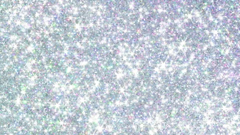 Holographic Silver Glitter Background Stock Footage 286175556