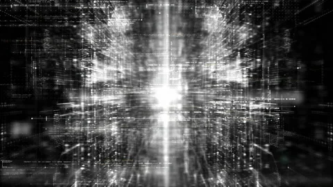 Holographic simulation of 5G network concept, artificial intelligence deep Stock Footage 147849087