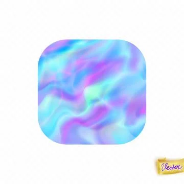 Holographic square sticker Stock Illustration