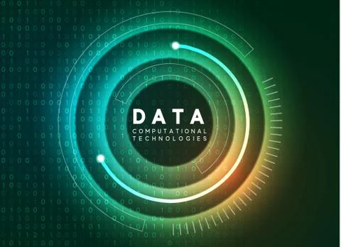 Holographic technological infographic. Big data visualization Stock Illustration