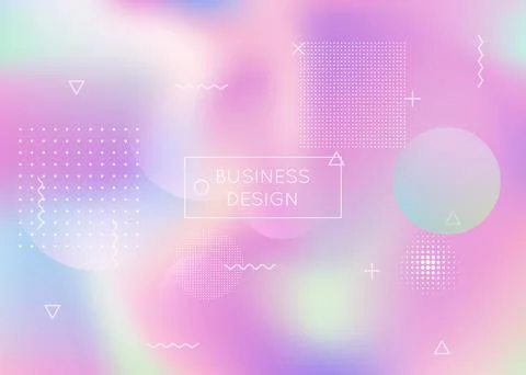 Holographic Texture. Abstract Pattern. Purple Tech Shape. Hipste Stock Illustration
