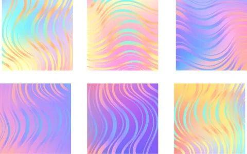 Holographic textures Stock Illustration