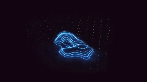 Holographic topography Stock Footage 101742521