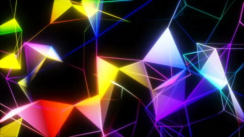 Holographic transformation.Abstract background . Seamless loop. Stock Footage 100673430