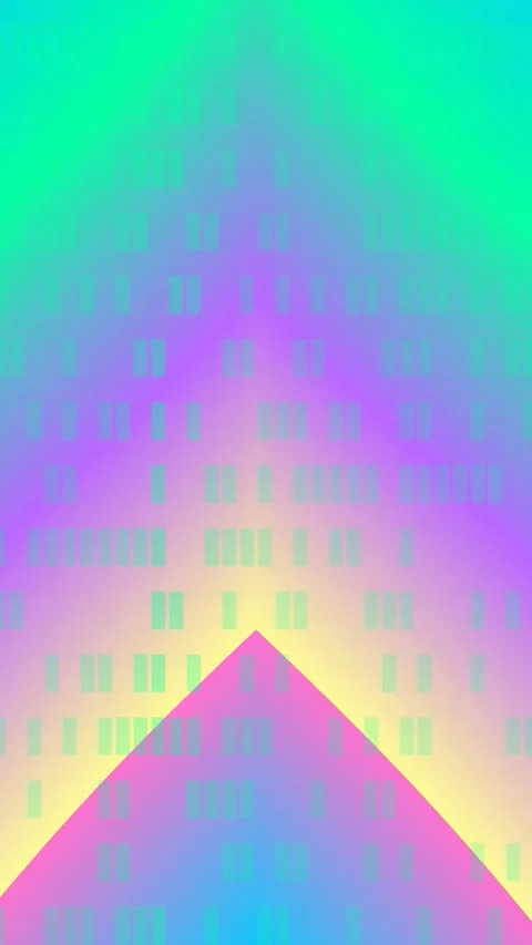 Holographic Triangle Gradient Loop Neon Iridescent Motion Background Stock Footage 342986296