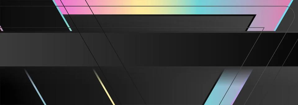 Holographic triangles geometric abstract tech background Illustrazione stock