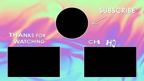 Holographic Video EndCards Stock After Effects