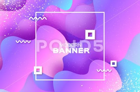 Holographic wave background in paper cut style. Origami Layered shapes Stock Illustration