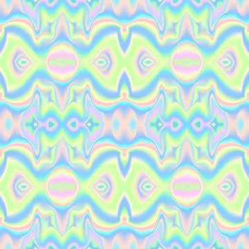 Holographic waves seamless pattern. Vector illustration Illustrazione stock