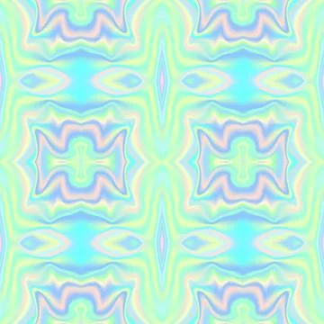 Holographic waves seamless pattern. Vector illustration イラスト素材