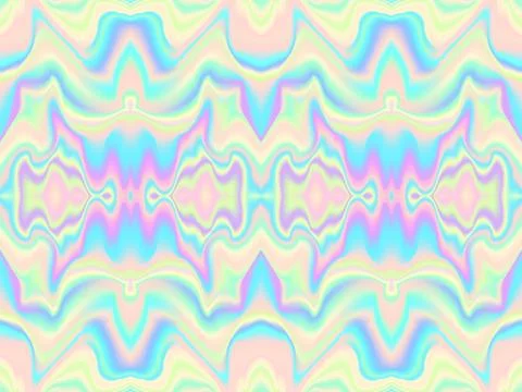 Holographic waves seamless pattern. Vector illustration 스톡 일러스트