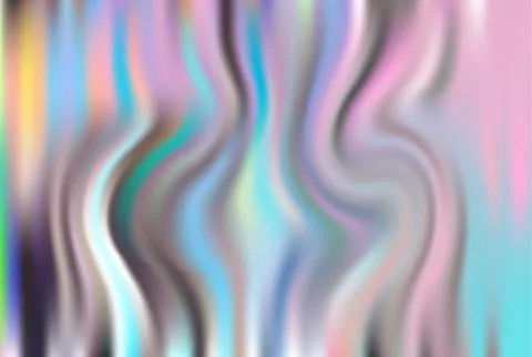 Holographic Wavy Abstract Background Stock Illustration