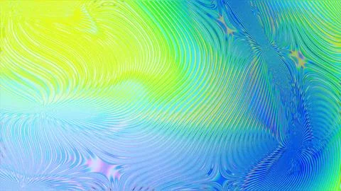 Holographic Wavy Line Gradient Abstract Fluid Background Stock-Illustration