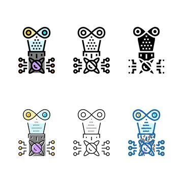 Holography quantum technology designs color icon vector Stockillustratie