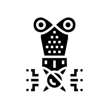 Holography quantum technology glyph icon vector illustration Stock Illustration