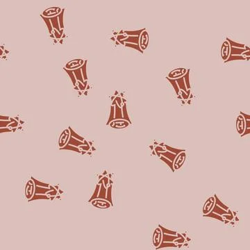 Holography quantum technology glyph vector seamless pattern Stock Illustration