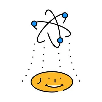 Holography quantum technology icon color illustration Stock Illustration