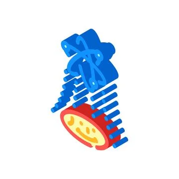 Holography quantum technology isometric icon vector illustration Stock Illustration