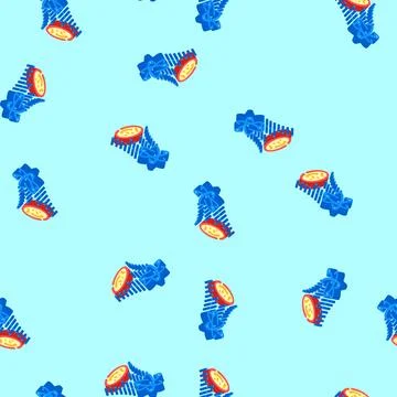 Holography quantum technology isometric icon seamless pattern Illustrazione stock