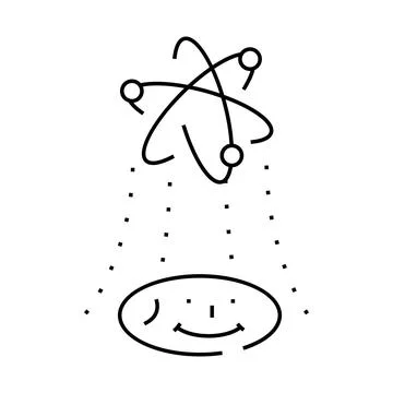 Holography quantum technology line icon vector illustration 스톡 일러스트