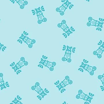 Holography quantum technology line seamless pattern Illustrazione stock