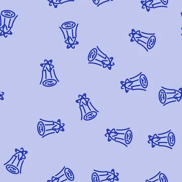 Holography quantum technology line vector seamless pattern Stock Illustration