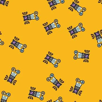 Holography quantum technology vector seamless pattern Stock Illustration