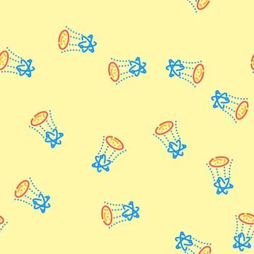 Holography quantum technology vector seamless pattern Stock Illustration