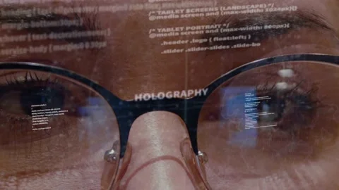 Holography text on background of developer 库存影片 150431786