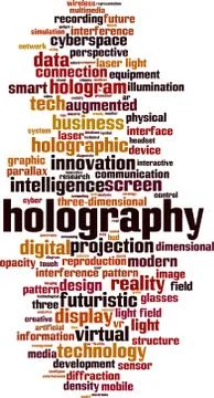 Holography word cloud Illustrazione stock