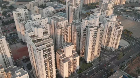 Holon city Israel from the air. Stock Footage