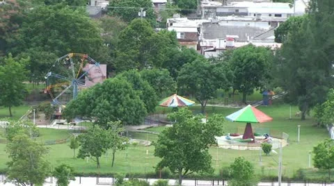 Holquín, La Loma de la Cruz, zoom-out, overview town Stock Footage