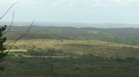 Holquín, Overview valley, panshot Stock Footage