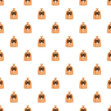 Holter monitor device pattern for continuous heart health monitoring Stock Illustration
